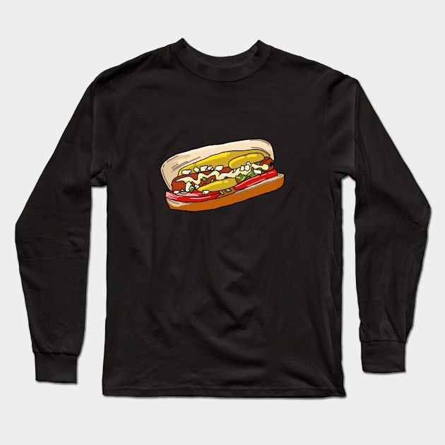 Hotdog Long Sleeve T-Shirt by BarnawiMT